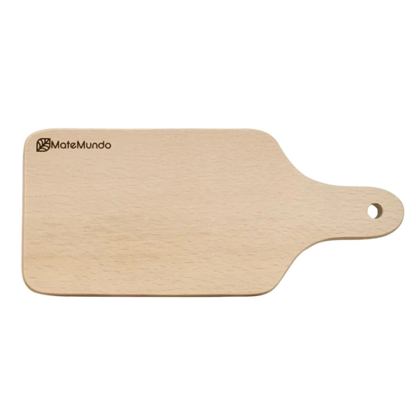Fából készült vágódeszka MateMundo logóval