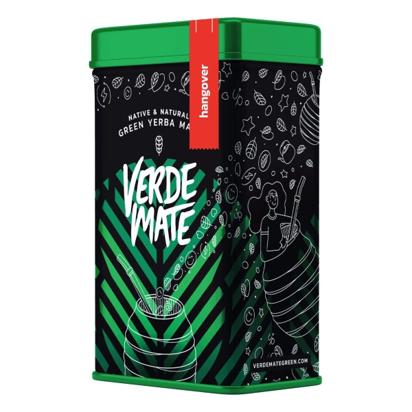 Yerbera – Fém doboz + Verde Mate Green Hangover 0,5 kg