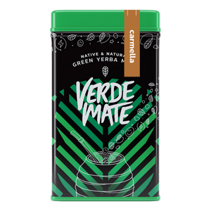 Yerbera – Fém doboz + Verde Mate Green Carmella - Tostada 0,5 kg