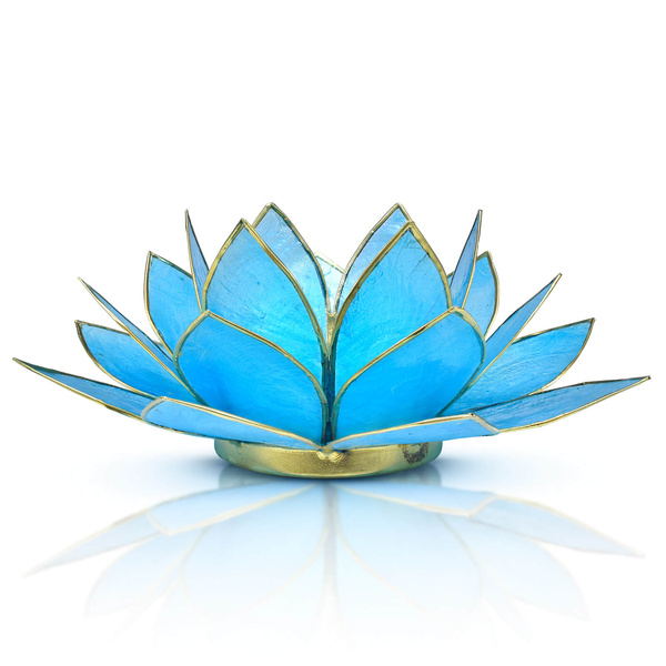 "Lotus Flower" gyertyatartó - kék