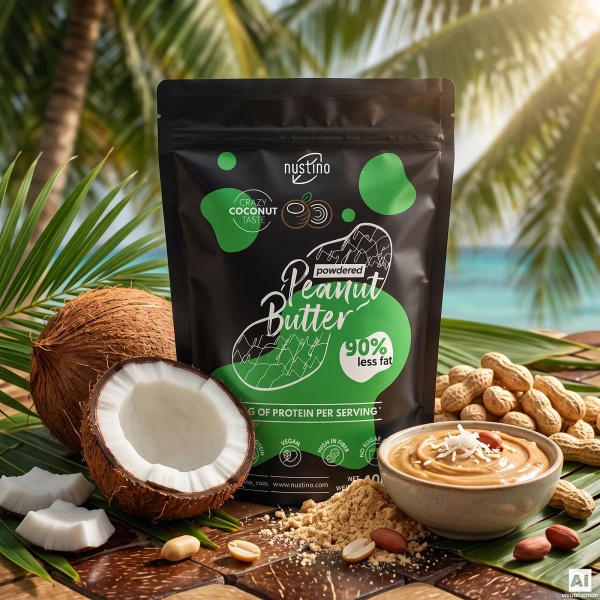 Nustino mogyoróvajpor szett: Classic + Coconut 2x400g