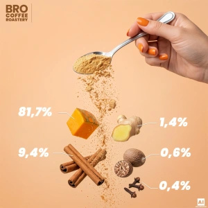 Pumpkin Spice Latte szett: Bro Coffee Roastery Brazil Cerrado kávé 1kg + Pumpkin Spice Latte Mix 100g