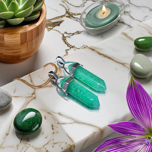 Aventurin medál tasakban + lánc