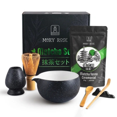 Ajándékcsomag: japán ceremoniális matcha + matchawan + bambuszkiegészítők
