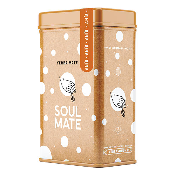 Yerbera – Fém doboz + Soul Mate Orgánica Anís 0,5 kg