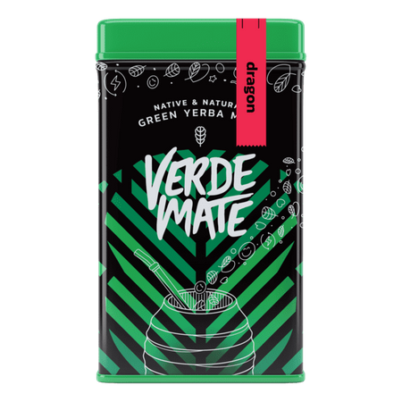Yerbera – Fém doboz + Verde Mate Green Dragon 0,5 kg