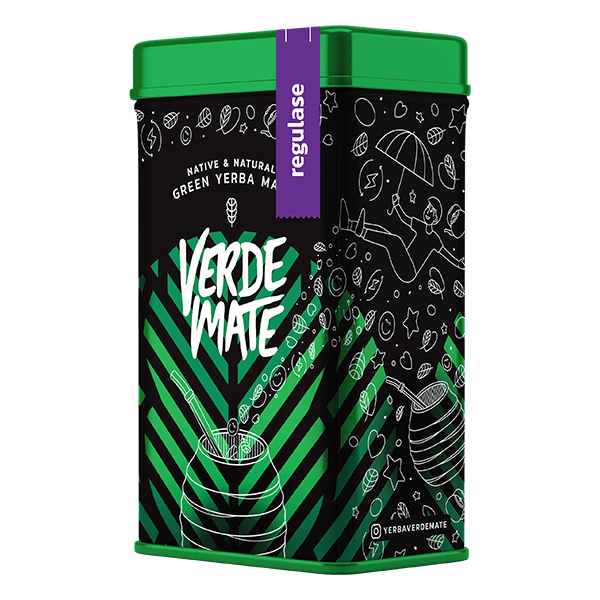 Yerbera – Fém doboz + Verde Mate Green Regulase 0,5 kg