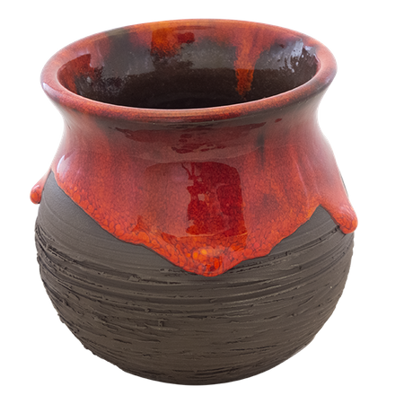 ARCILLA piros mate teáscsésze 