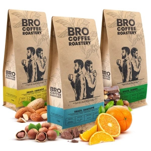 Készlet Bro Coffee Roastery Brazil Samba + Brazil Guaxupe + Brazil Cerrado 3x1kg (3kg)