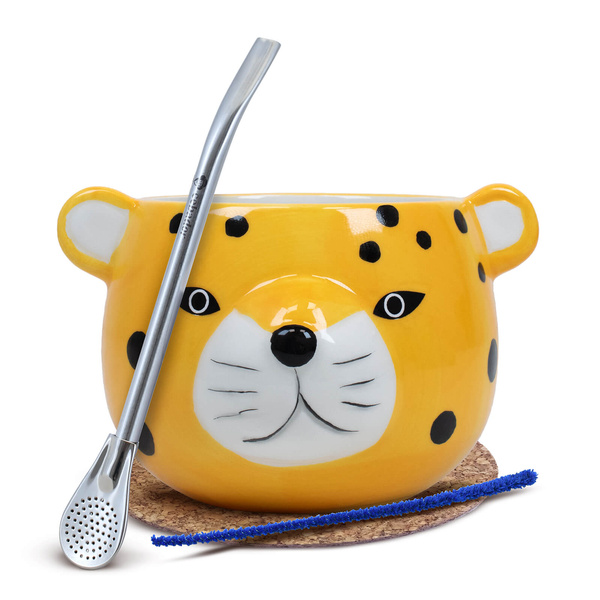 Yerba Mate Matero Matero Gourd Gatito Bombilla szett