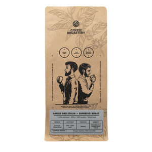 Bro Coffee Roastery - Egész kávébabos Amico dall'Italia Espresso Roast 400g