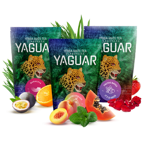 Yerba Mate Yaguar gyümölcs készlet 3x500g 1.5kg
