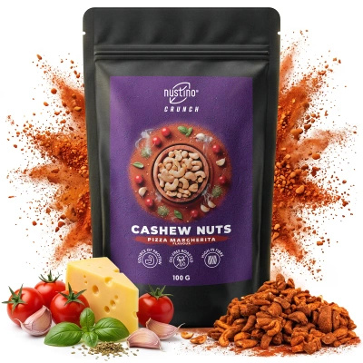 Nustino Crunch – Pörkölt kesudió – Pizza Margherita 100 g