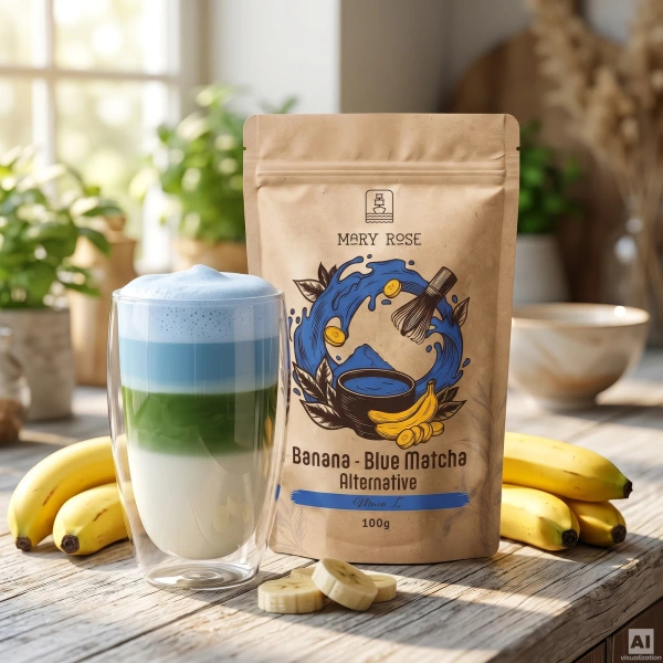 Készlet színes Matcha Latte-hoz: Matcha + Blue Matcha + kiegészítők