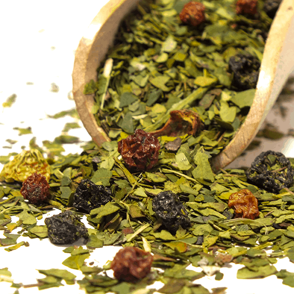 Yerbera – Fém doboz + Verde Mate Green Frutos del Bosque 0,5 kg