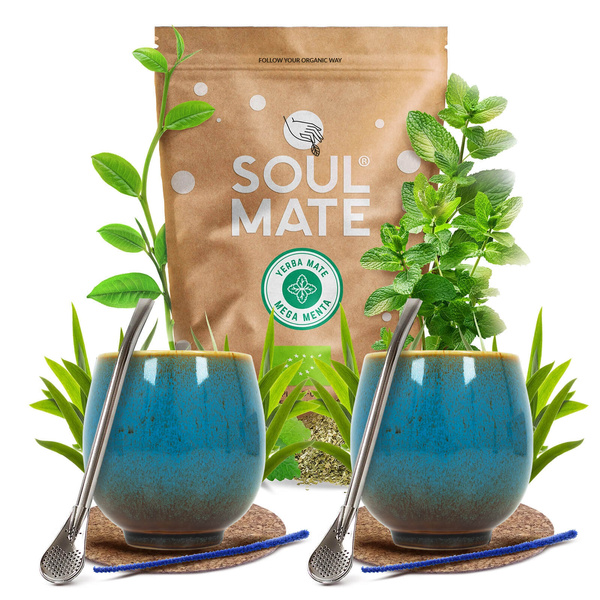 Yerba Mate készlet Soul Mate 500g 0,5kg 2x Mate Tök + 2x Bombilla
