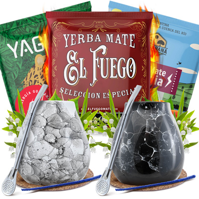 Yerba Mate Energia készlet két személyre Kalácsa Bombilla