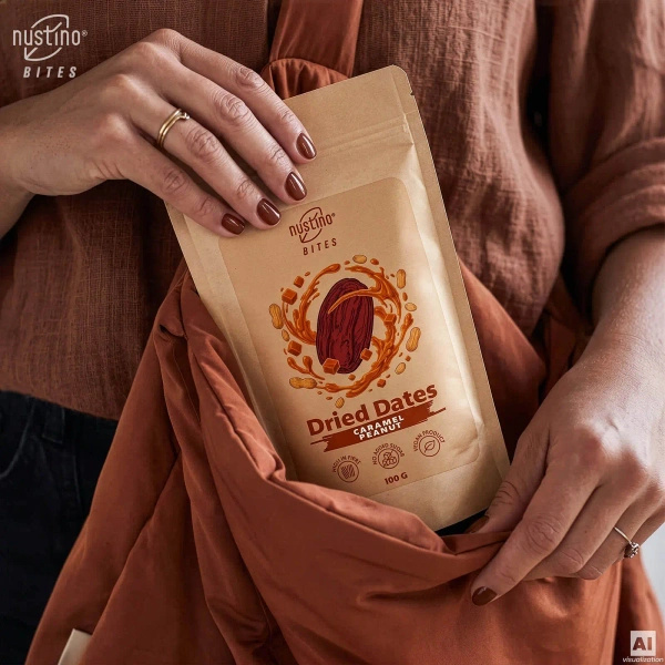 Nustino Bites – Szárított Datolya – Caramel Peanut 100 g