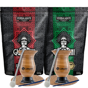 Yerba Mate készlet két személyre Bombilla Matero 1000g