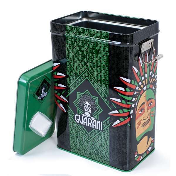 Yerbera – Fém doboz + Guarani Elaborada con Palo Tradicional 0,5 kg