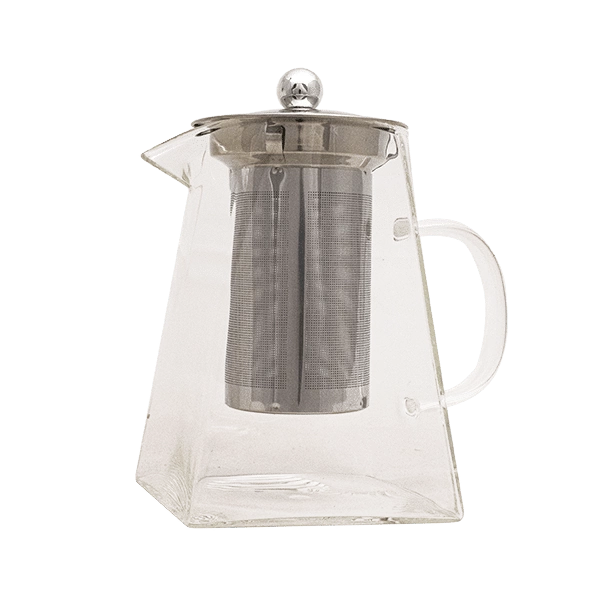 Üveg teáskanna rozsdamentes acél szűrővel, 950 ml