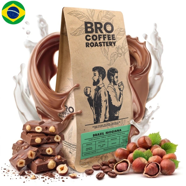 Bro Coffee Roastery – Egész kávébabos Brazil Mogiana Premium 1 kg