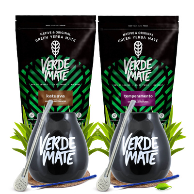 Yerba Verde Mate Katuava Temperamento 1kg-os készlet két személyre