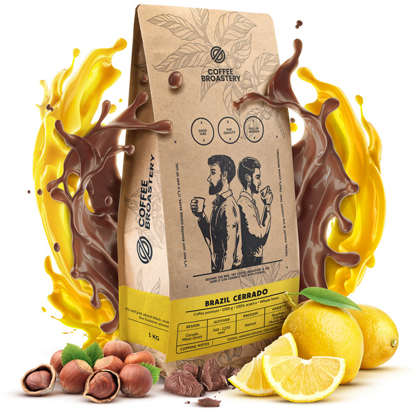 Bro Coffee Roastery ajándékszett: Brazil Cerrado kávé + kávés tejkaramellák + bögre