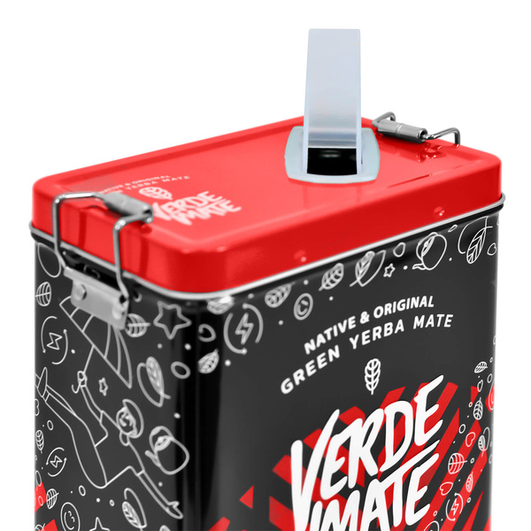 Yerbera – Fém doboz + Verde Mate Green Energia Organica 0,5 kg