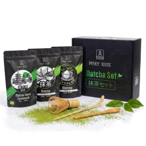 Ajándékcsomag: 3x japán matcha + bambusz kiegészítők