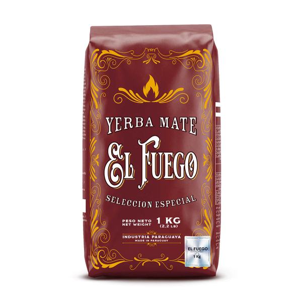 Yerba Mate készlet: El Fuego Elaborada 1kg + Mate Tök + Bombilla