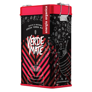 Yerbera – Fém doboz + Verde Mate Green Energia Organica 0,5 kg