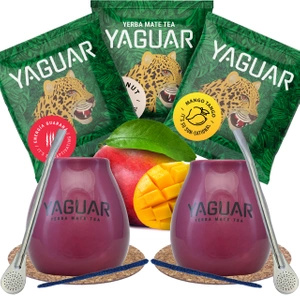 Yerba Mate Calabash Yaguar PREMIUM készlet két személyre
