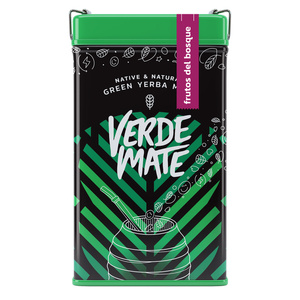 Yerbera – Fém doboz + Verde Mate Green Frutos del Bosque 0,5 kg