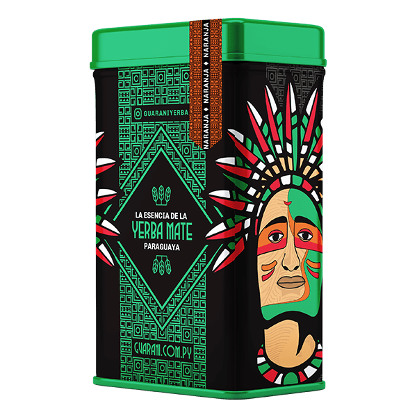 Yerbera – Fém doboz + Guarani Naranja 0,5 kg