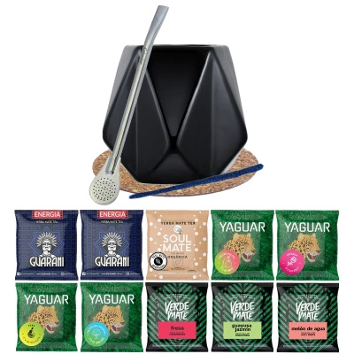 Yerba Verde Mate zöld 10x50 Mate csésze Diamente készlet