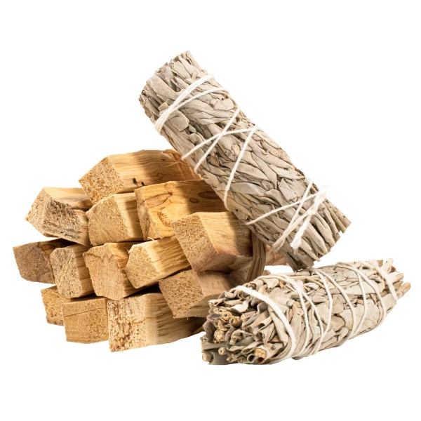 2 x Fehér zsálya tekercs + Palo santo 200g készlet
