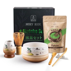 Ajándékszett: prémium matcha + matchawan + bambusz kiegészítők