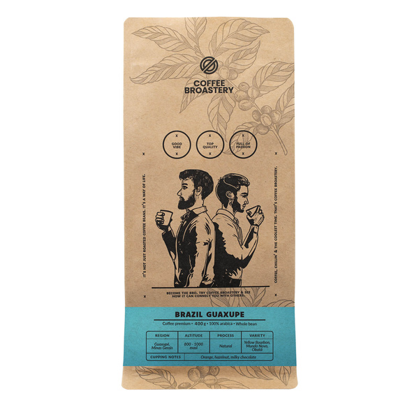 Bro Coffee Roastery - Egész kávébabos Brazil Guaxupe Premium 400g