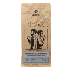 Bro Coffee Roastery - Egész kávébabos Amico dall'Italia Espresso Roast 1kg