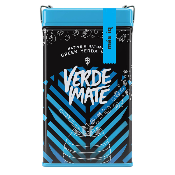 Yerbera – Fém doboz + Verde Mate Green Más IQ 0,5 kg