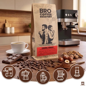 Bro Coffee Roastery – Szemes kávé Crema Tango 1 kg