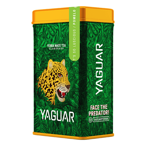 Yerbera – Fém doboz + Yaguar Pomelo 0,5 kg