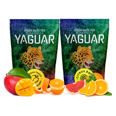Yerba Mate Yaguar gyümölcsös Citrus Mango 2x500g 1kg