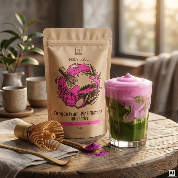 Mary Rose – Pink Matcha Alternative – Sárkánygyümölcs (por) 50 g