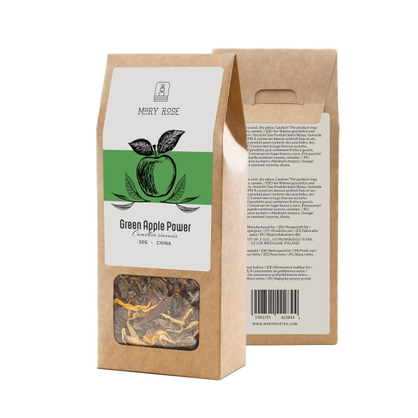 Mary Rose - Green Apple Power zöld tea - 50 g