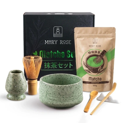 Ajándékszett: prémium matcha + matchawan + bambusz kiegészítők