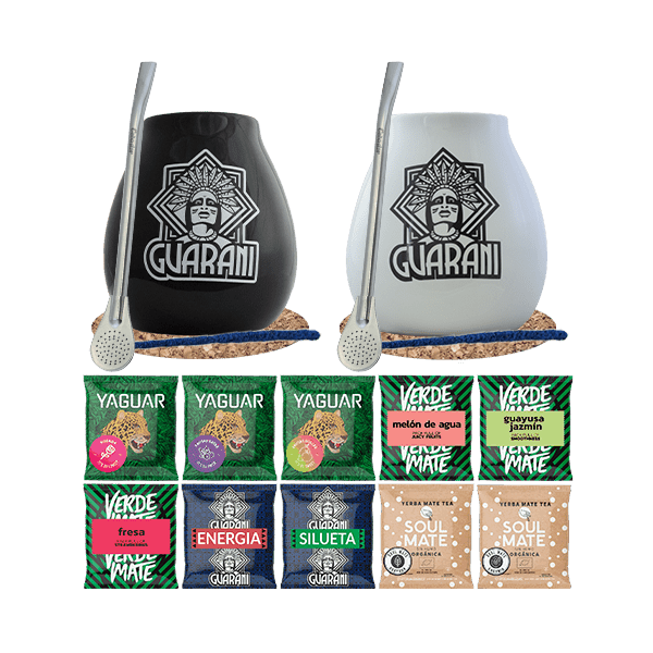 Yerba Mate készlet 500g Mate tök x2 Bombilla 10x50g