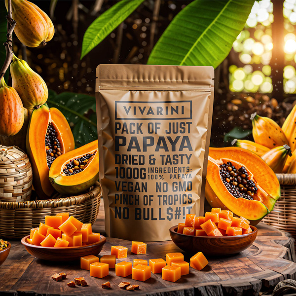 Vivarini - Papaya (kandírozott) 1 kg