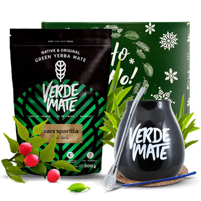 Ajándékkészlet Yerba Verde Mate Sarsaparilla 0,5kg